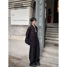 C316CS8341P78四季款蕾丝镂空个性长袖衬衫性感衬衣晚会礼服，男装衬衫，电商C316