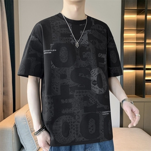 7A抗菌夏季大码潮流时尚动漫印花男士短袖图片