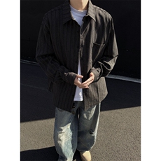春秋痞帅外套男高街潮牌港风日系韩版潮流宽松衬衫上衣C80-P53，男装衬衫，星座308B-1