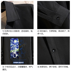 长袖衬衫男士大码宽松衬衣男寸衫砖墙CS15290-P38，男装衬衫，电商A040A