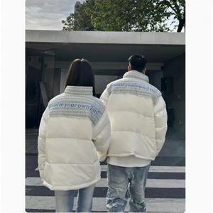 情侣小香风拼接立领棉服外套韩系加厚保暖面包服棉衣Y321-P88网图图片