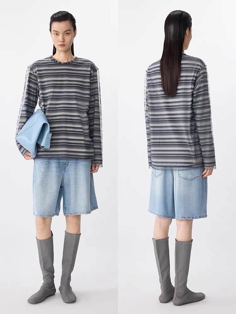 2025年秋季休闲中腰五分裤牛仔裤天丝牛仔中裤，女装牛仔裤，泰合衣坊