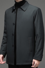 男士翻领纯色羽绒服中年商务休闲加厚白鸭绒外套2023冬季新款男装，男装羽绒服，电商B212（原钱塘6029）