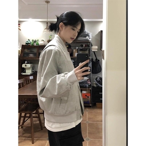 [有货]灰色晕染外套高级感工装夹克 JK682 特P77图片