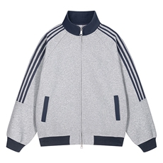 抖音得物高品质美式高街重磅结构设计拼接织带立领卫衣外套CM42，男装卫衣，电商A486-1