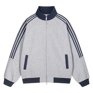 抖音得物高品质 美式高街重磅结构设计拼接织带立领卫衣外套 CM42,男装卫衣,电商A486-1