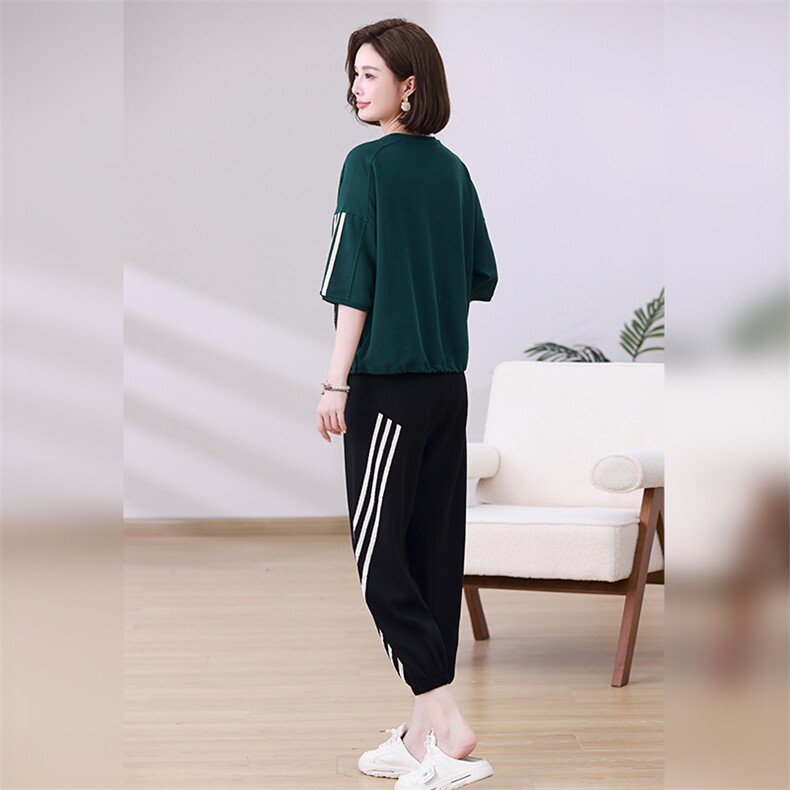时尚休闲女装套装宽松显瘦运动风两件套舒适百搭潮流款,女装套装/套裙,叶笙衣