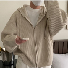 816B-MY019-P75韩版男士毛衣外套宽松纯色慵懒风开衫韩三色，男装针织衫/毛衣，星座816B