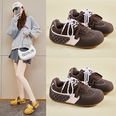 新款复古德训小白鞋女2025春季学生厚底增高休闲鞋，女鞋休闲鞋，电商A223