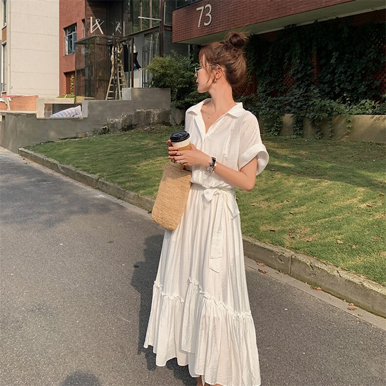 14号出货2020夏季新白色连衣裙225-1940（）,女装连衣裙,浙宝225