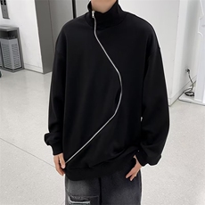 港风秋款男立领卫衣斜拉链休闲夹克外套WY802P43，男装夹克，星座1109-3
