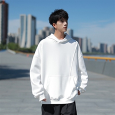 秋季现货纯色宽松二开卫衣男DSA157B-W6997-特P45，男装卫衣，电商A157B