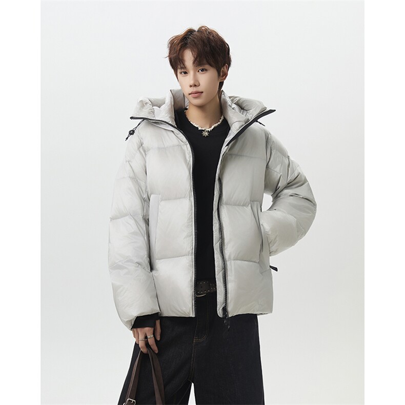 连帽羽绒服冬季宽松新标90白鸭绒保暖冲锋衣外套Y001特P180，男装夹克，电商B289-1