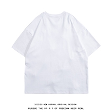 1白底中性风潮情侣大码M-5XL网红小爱心短袖T恤男DT7742P55控78，男装T恤，星座226-2