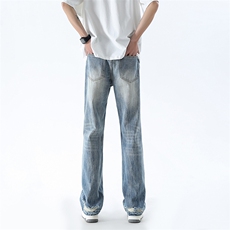 B221美式ins高街暗黑小众夏季重工艺破洞牛仔裤LK24178-P65控88，男装牛仔裤，电商B221