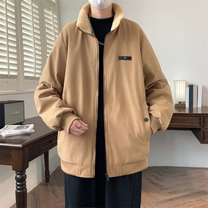外套男2025冬季新款美式工装棉服复古底特律翻领外套特P图片