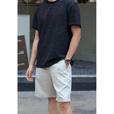 网图！莱赛尔极简休闲百搭宽松短裤-EX50973-特批30，男装牛仔裤，电商A061