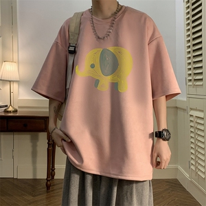 麂皮绒短袖t恤男大码半袖男 JD82441-P25图片