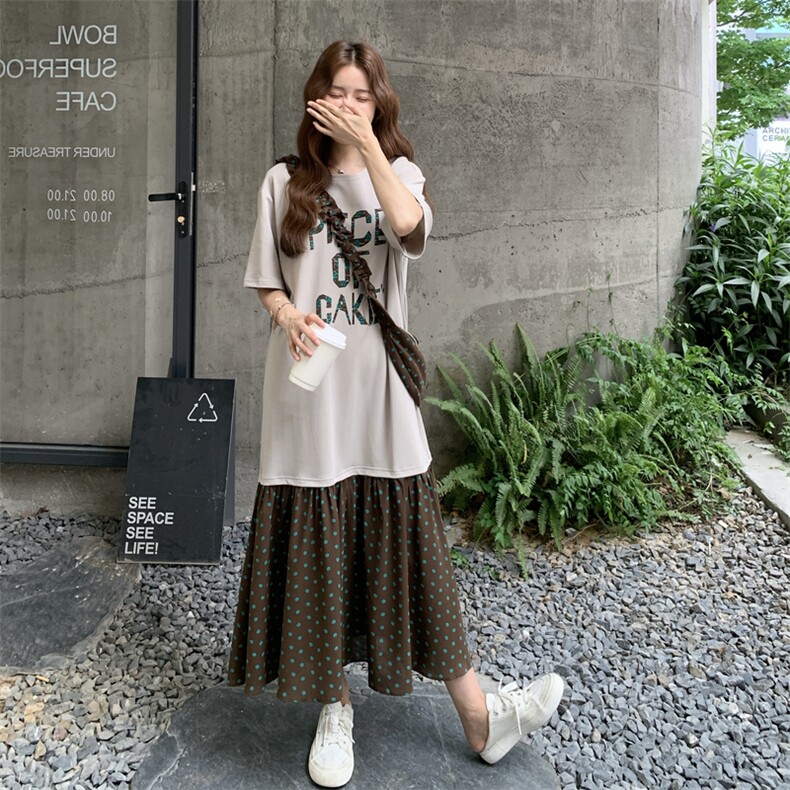 现货带包拼接连衣裙带包2D014-9075-P145-K218,女装连衣裙,2D014