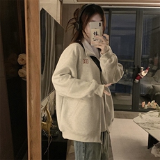A495-P100春秋季上衣个性胸标外套港风男女同款拉链夹克卫衣情侣，男装夹克，星座911