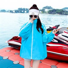 2021年时尚气质百搭夏季防晒潮流显瘦拉链长袖外套，女装防晒衣，艾尚靓装