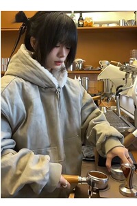 大理石座山雕仿水貂毛外套男冬季加绒加厚保暖棉服夹克M662P145图片