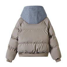 现货高品质重磅工艺美式高街假两件PU皮棉衣男女加厚棉服外套，男装棉衣，电商A486