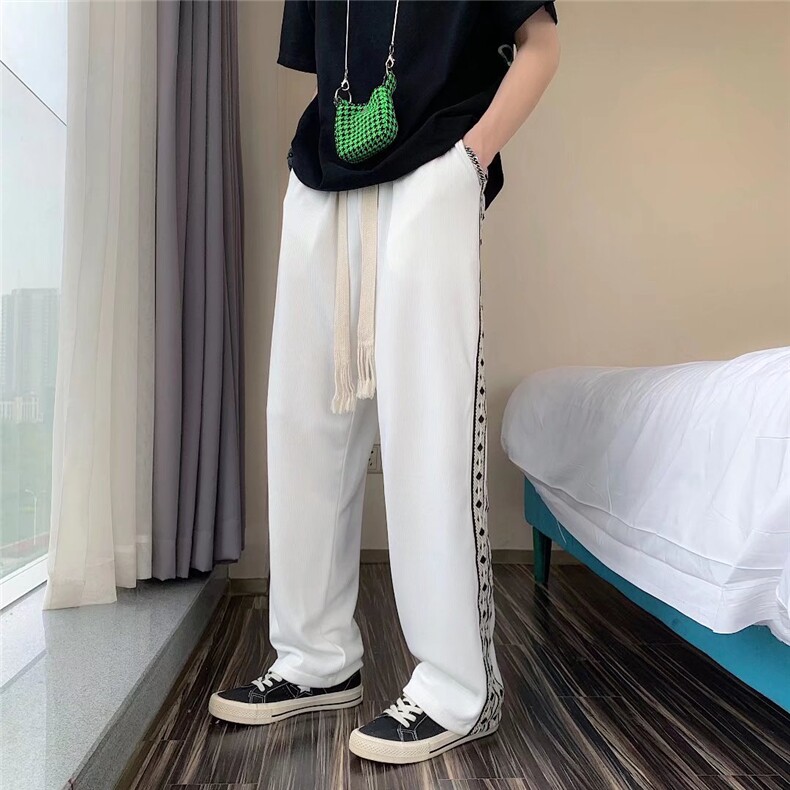 2022男生春夏常规港风潮男直筒休闲裤编织K972P33,男装休闲裤,星座1116-2