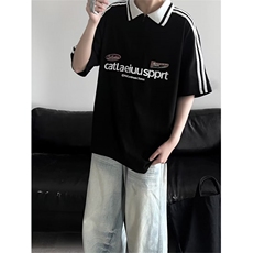 T恤日常潮男简约青春流行时尚潮牌夏季圆领气质五分袖，男装T恤，星座716-3