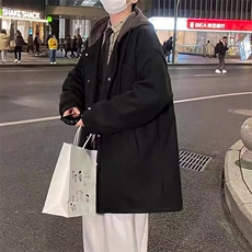 中长款风衣撞色外套男秋冬男士毛呢大衣时尚设计感夹克RR02P63，男装风衣，星座1013-5