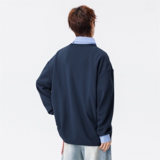 学院风假两件卫衣潮流宽松休闲上衣A161-MT-2603-P48，男装卫衣，电商A161