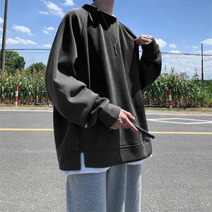 8XL-M假两件卫衣加肥加大码重磅拼接外套圆领套头WY5103P55加绒65图片