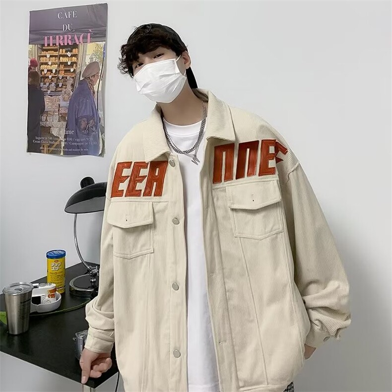 男秋季外套潮牌街头灯芯绒外套RW27P55,男装夹克,星座1116-2