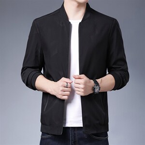 T3104男式2023年春季新款长袖外套立领纯色休闲上衣夹克P60,男装夹克,电商B360