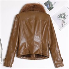 主推短款皮衣秋装2022年新款女时尚气质韩版修身显瘦减龄皮，女装皮衣，潮流依族