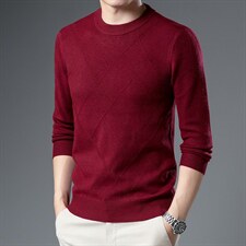 打底针织衫男薄款2023春秋季新款外穿上衣长袖爸爸装中年男装毛衣，男装针织衫/毛衣，电商B212（原钱塘6029）