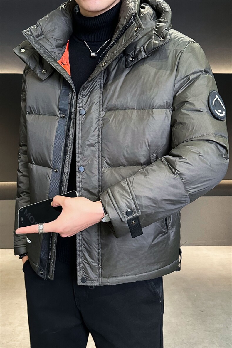 男士羽绒服2026冬季新款连帽高级感加厚保暖白鸭绒工装外套百搭,男装羽绒服,钱塘6003（原4033）