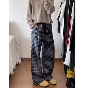 夏季格子休闲裤男女K1884/P42图片
