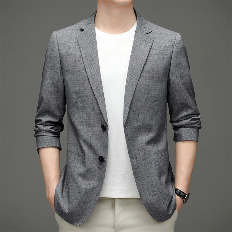 CA5507钱塘2020-2春秋新款时尚休闲简约中青年男士西服外套P142,男装西服,钱塘207-2