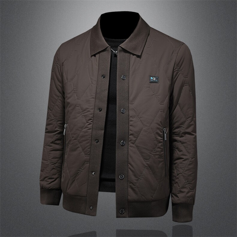 欧洲休闲翻领棉服修身绗棉棉服轻薄保暖小棉衣8827/P220棉衣,男装棉衣,钱塘730-1