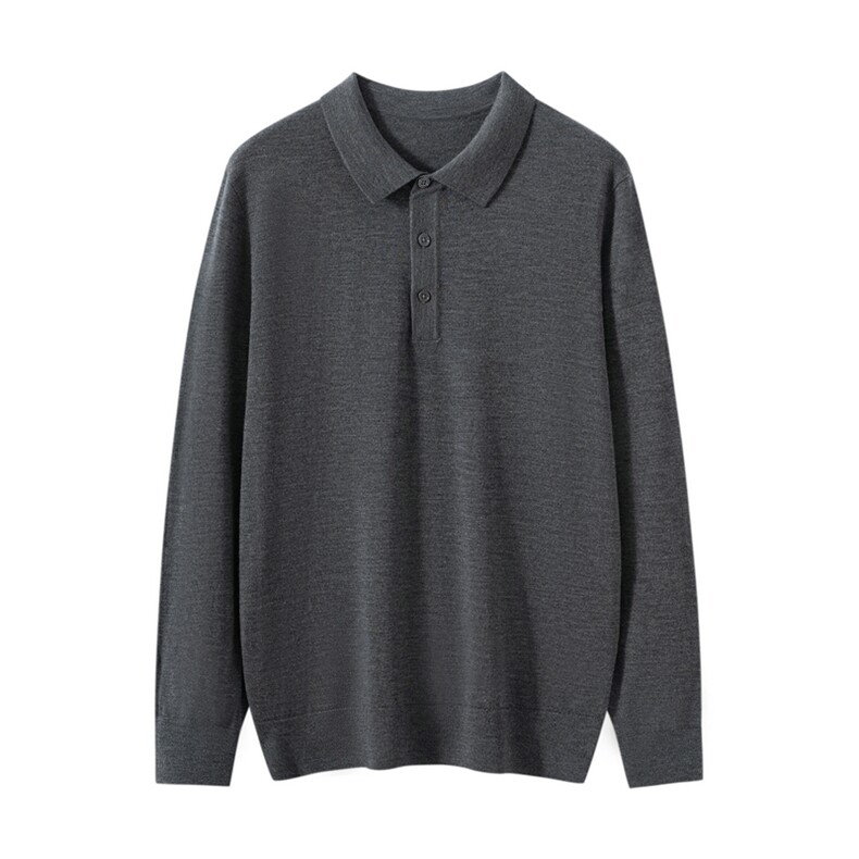 2025年秋季T恤长袖时尚通勤休闲百搭，男装羊绒套衫，朝思纯山羊绒