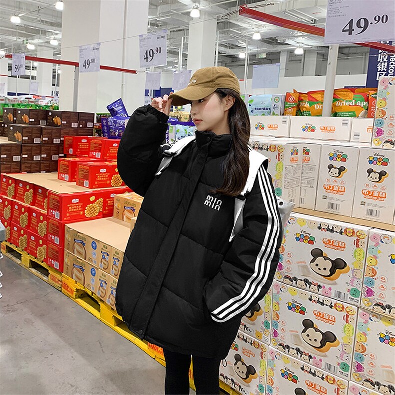 A469-P98冬季新款时尚加厚保暖外套面包服三道杠字母设计,男装棉衣,星座911