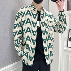 1506/QC30160/P36灯芯绒衬衫男士套装春秋季穿搭配休闲三件套，男装衬衫，星座1506