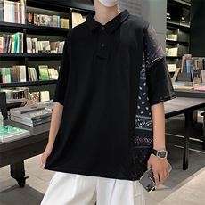 高街腰果花polo衫男短袖夏潮牌潮流ins宽松半袖t恤上衣T687-P30，男装T恤，星座512-2