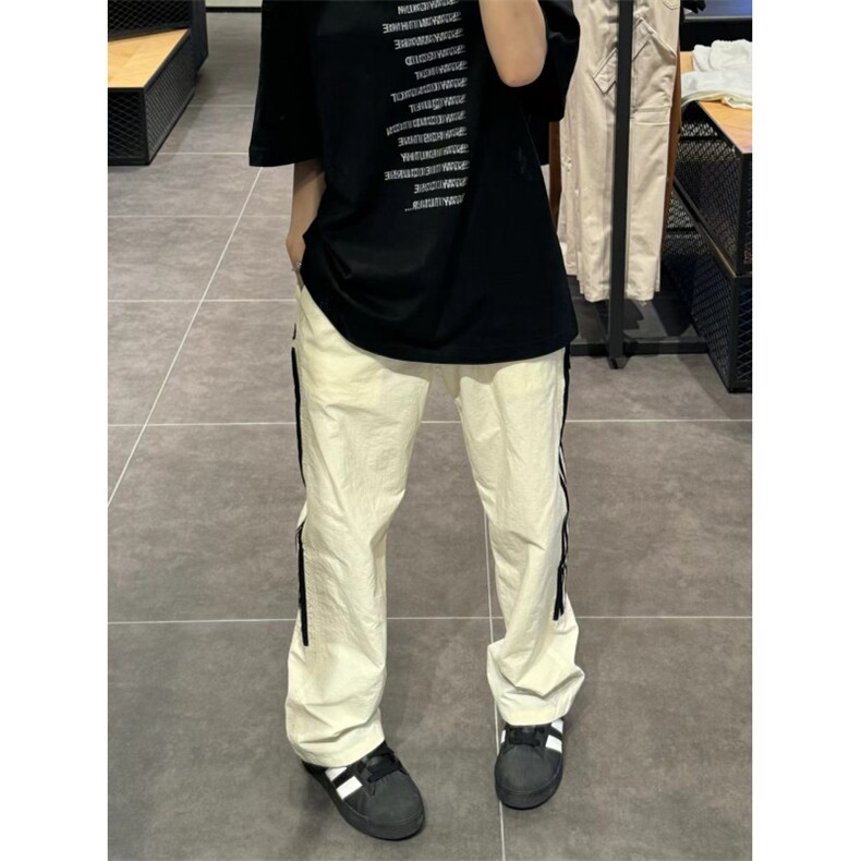 【有货】三条杠速干运动裤子男女款青少年条纹直筒裤子1217WW-P48,男装休闲裤,星座1007（原301D）
