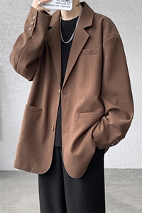 8XL-M肌理感西服美式休闲西装外套男复古痞帅高级感衣服XF002P85图片