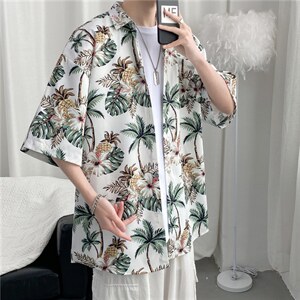 短袖衬衫春款男港风潮流C1191P26图片