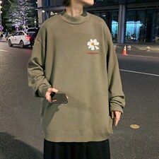 M18059-P45加绒款-P65半高领毛衣男士大码针织衫男毛线衣男，男装针织衫/毛衣，电商A040