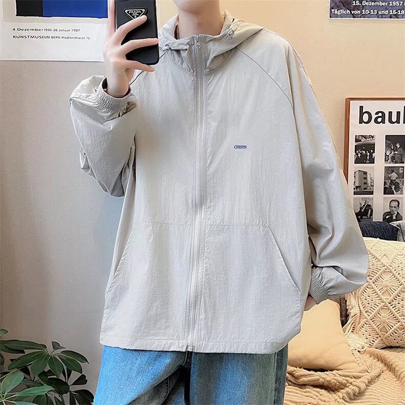 潮流夹克潮男休闲时尚外套防晒衣薄款连帽CW28P33,男装夹克,星座1116-2