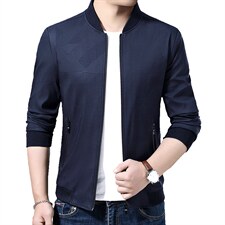 2023春季爸爸装外套男中青年夹克春秋款男春装男上衣服薄款图片